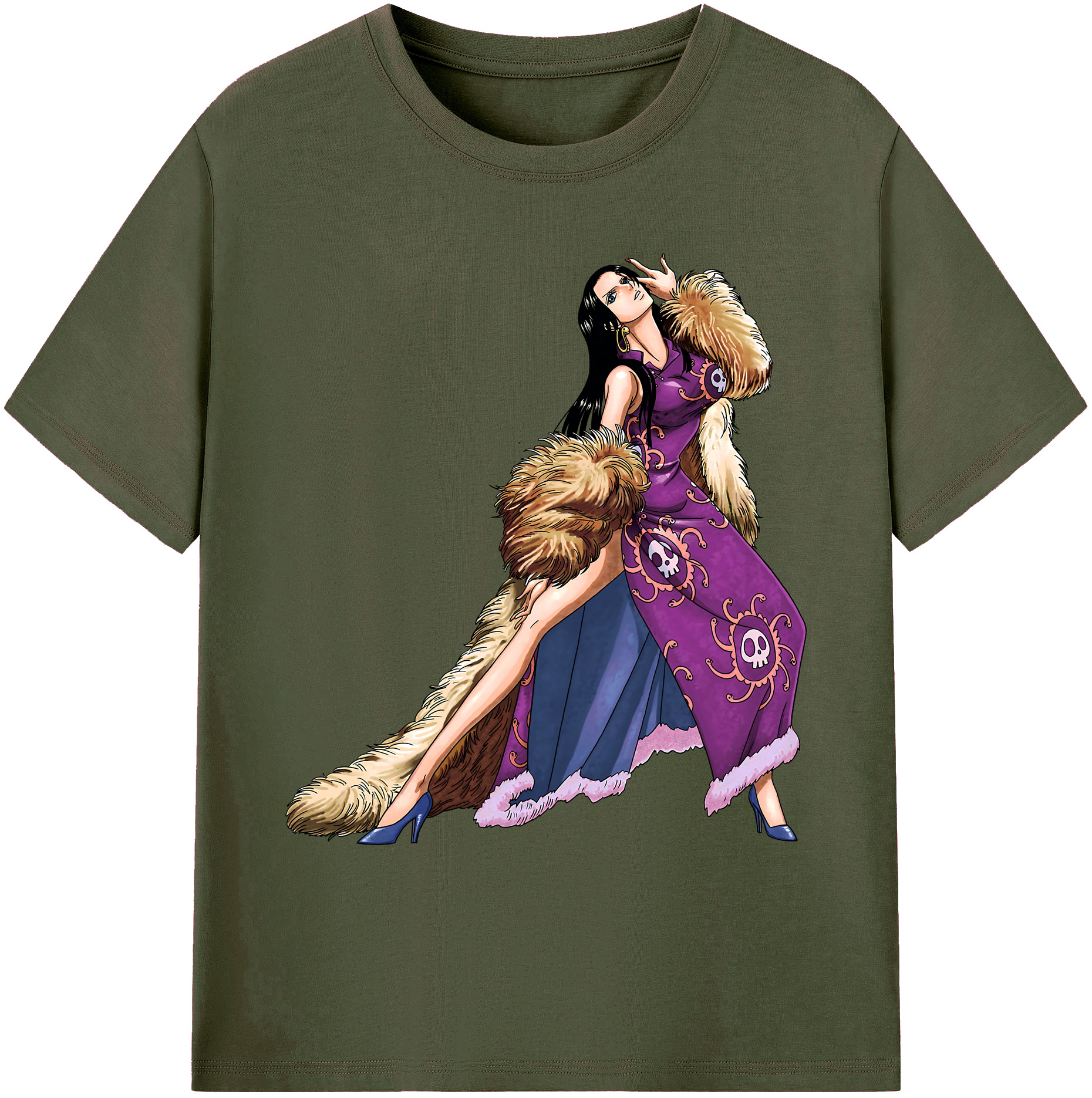 ワンピース ボア・ハンコック ONE PIECE Boa·Hancock 綿100％ メンズ半袖Tシャツ｜肌触りやわらか＆通気性